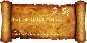 Poliak Szidónia névjegykártya